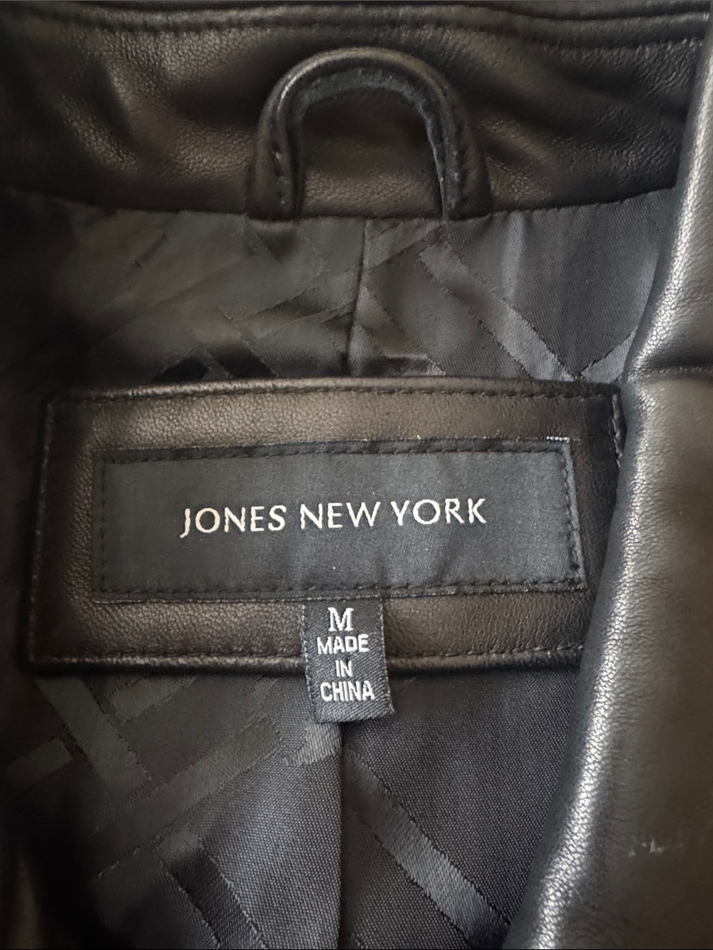 Jones New York Black Leather Jacket